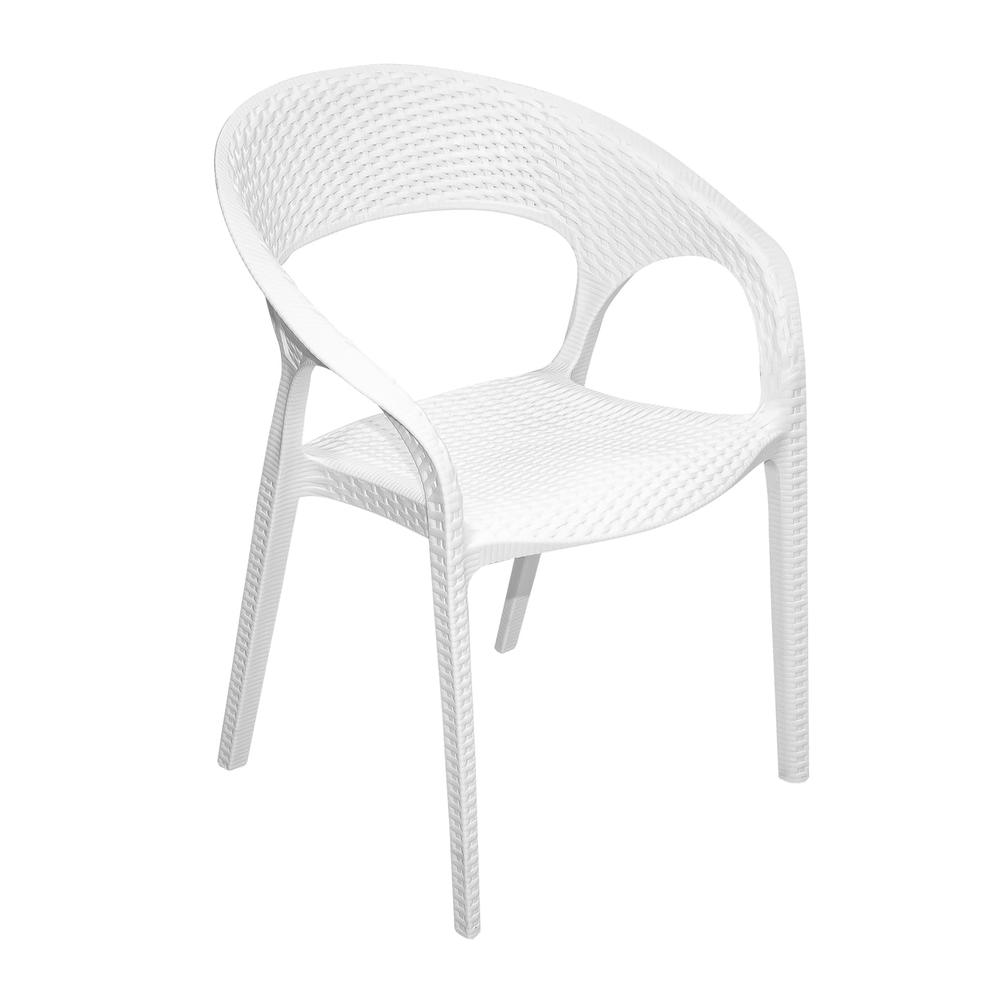 Silla ratan curve blanca