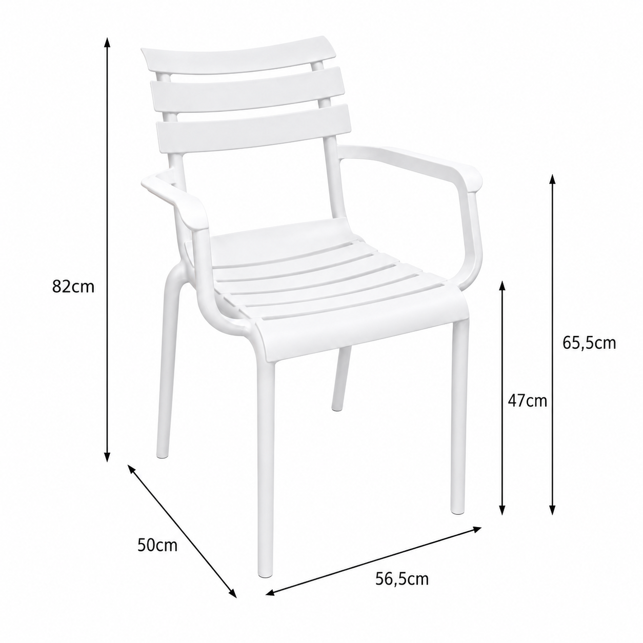 Silla venecia con brazos blanco