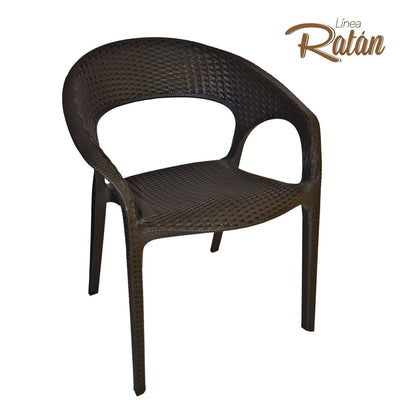 Silla ratan curve café