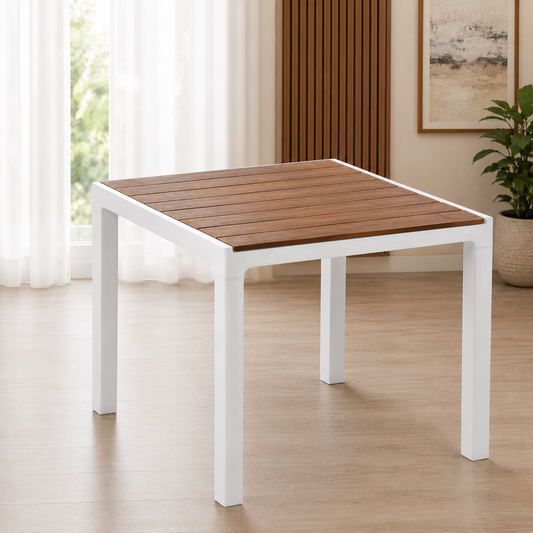 Mesa madeira cuadrada caramelo