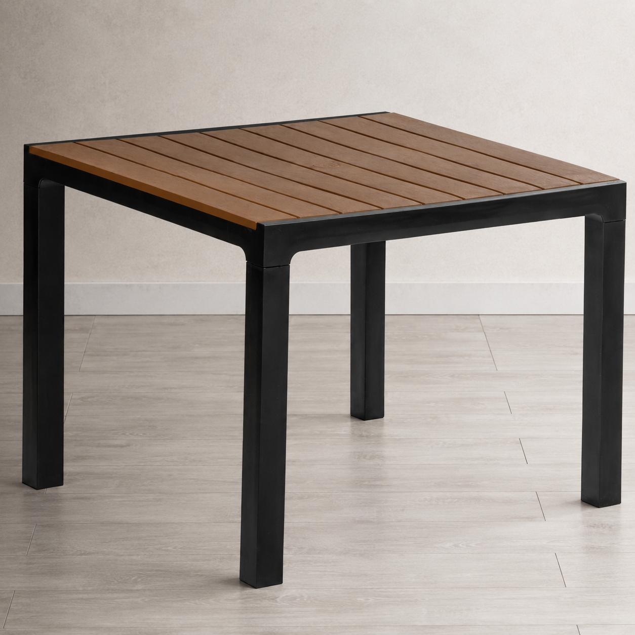 Mesa madeira cuadrada tabaco