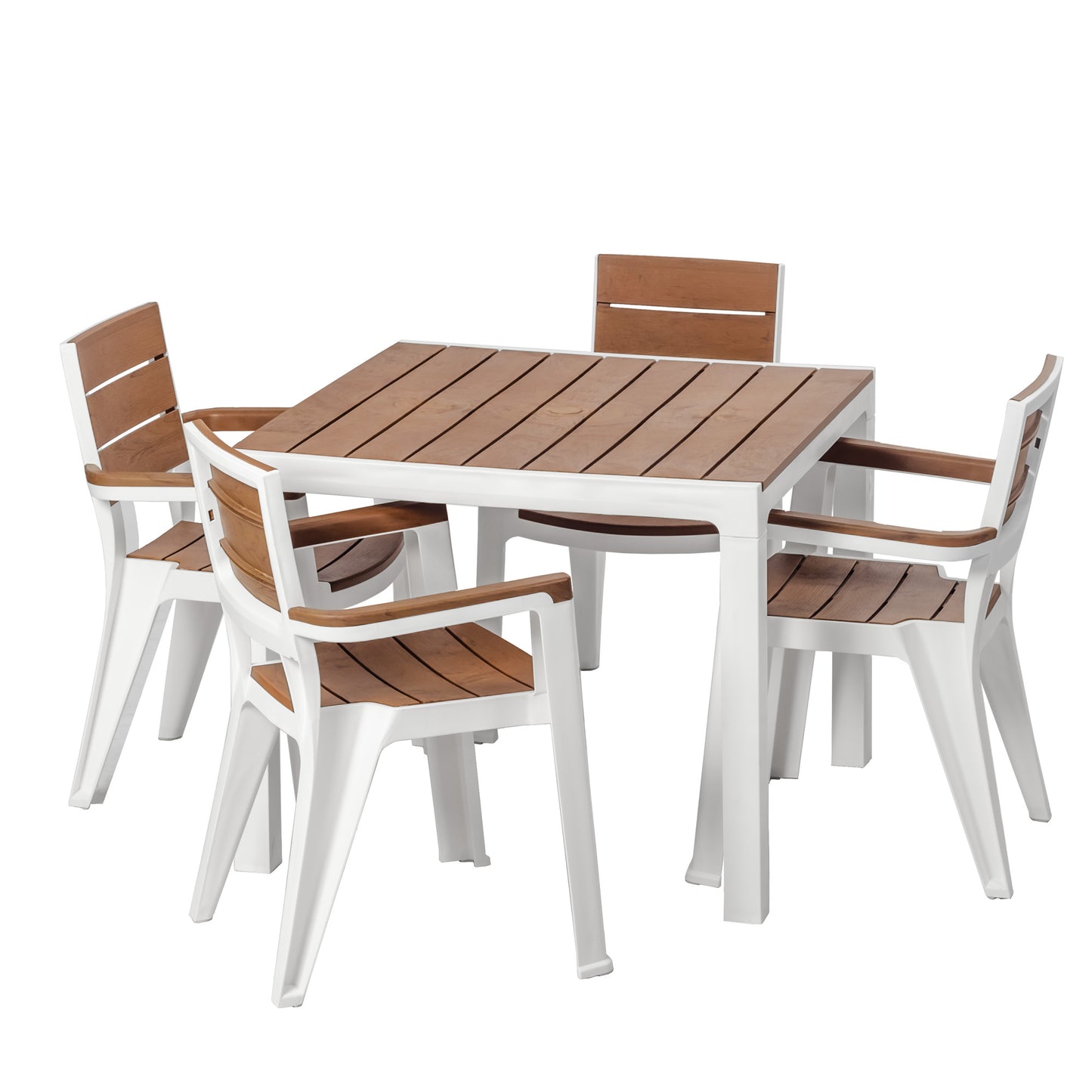 Comedor 4 Puestos con brazos caramelo