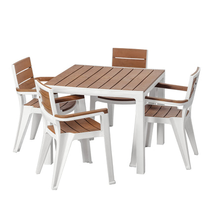 Comedor 4 Puestos con brazos caramelo