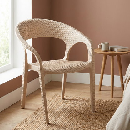 Silla ratan curve beige